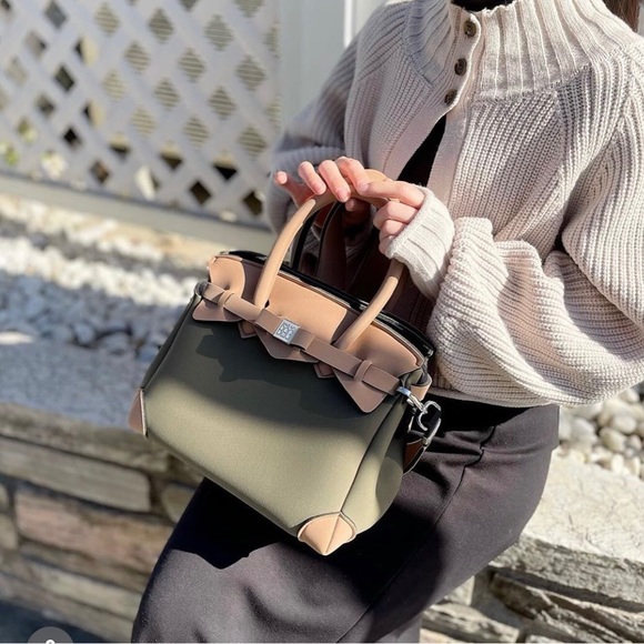 Save My Bag Blue Neoprene Petite Miss Handbag - Picture 13 of 13